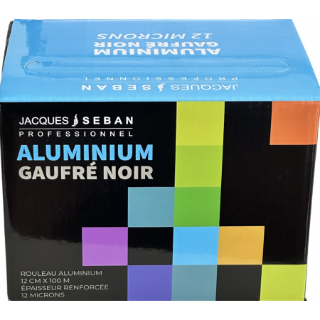 Aluminium Gaufré Noir 12cm 12 Microns
