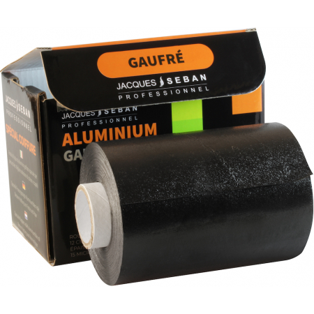 Aluminium Gaufré Noir 12cm 15 Microns