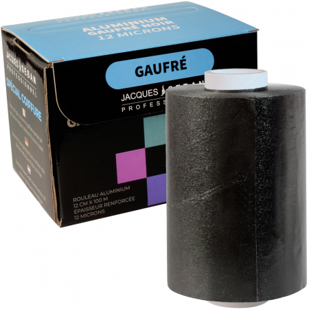 Aluminium Gaufré Noir 12cm 12 Microns