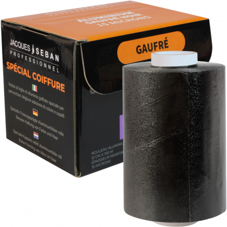 Aluminium Gaufré Noir 12cm 15 Microns