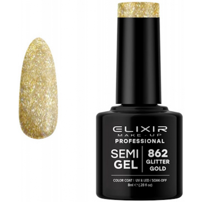 Semi Gel 862 Glitter Gold