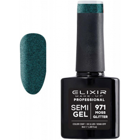 Semi Gel 971 Moss Glitter