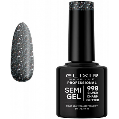 Semi Gel 998 Silver Charm Glitter