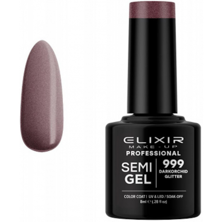 Semi Gel 999 Darkorchid Glitter