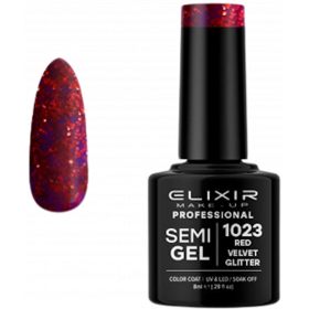 Semi Gel 1023 Red Velvet Glitter