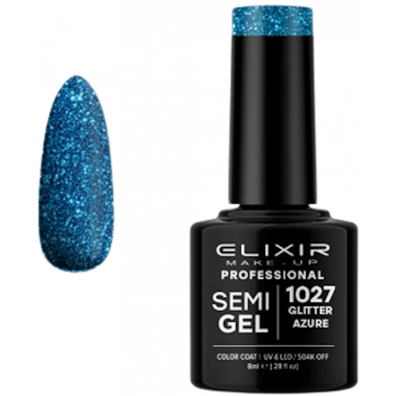 Semi Gel 1027 Glitter Azure