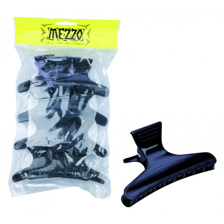 Pinces croco brushing noires  8 cm 710119