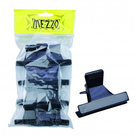 Pinces croco brushing noires  6 cm 710109