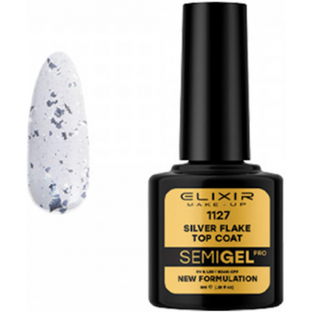 Semi Gel Top Coat 1127 Silver Flake