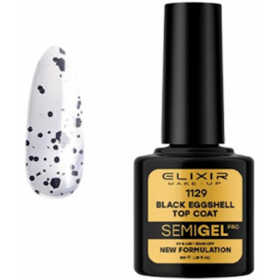Semi Gel Top Coat 1129 Black Eggshell