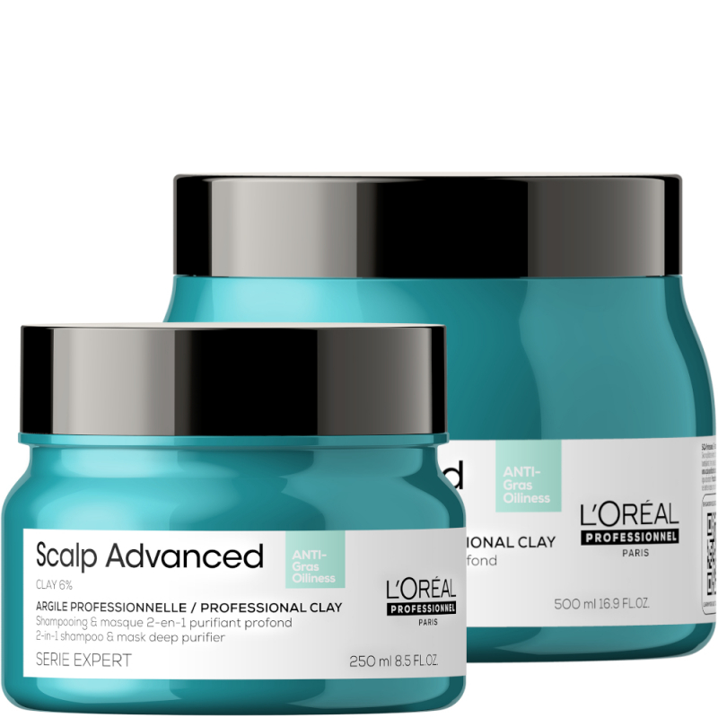 Serie Expert Scalp Advanced Shampoing Masque Anti-gras Argile