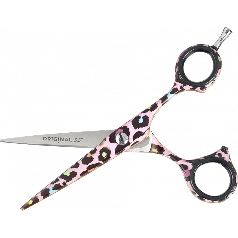 Ciseaux Ergonomique Pink Leopard 5,5"