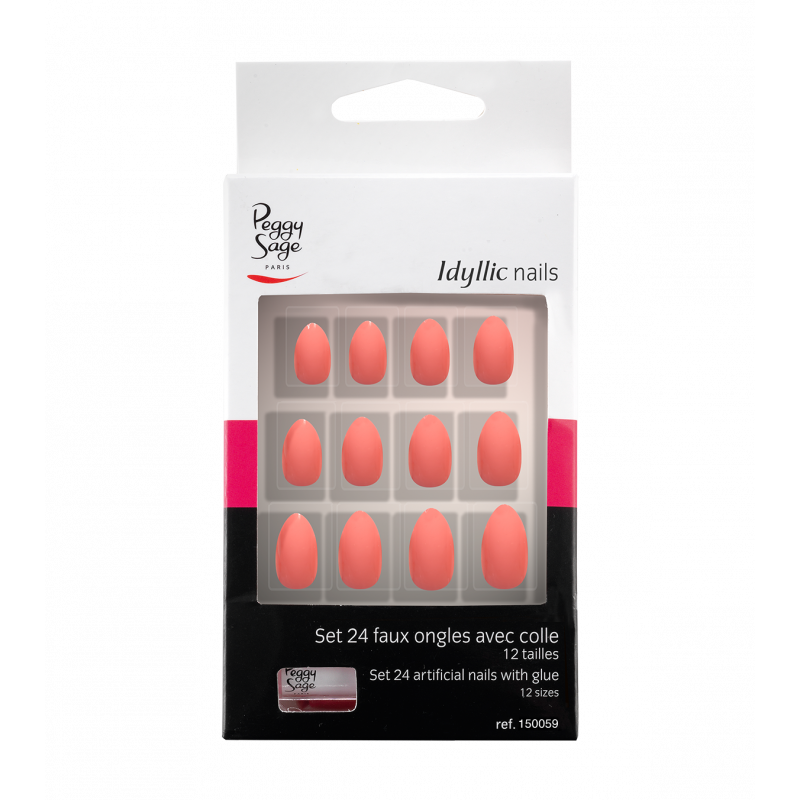 24 faux ongles Idyllic Nails Pink Stiletto 150059