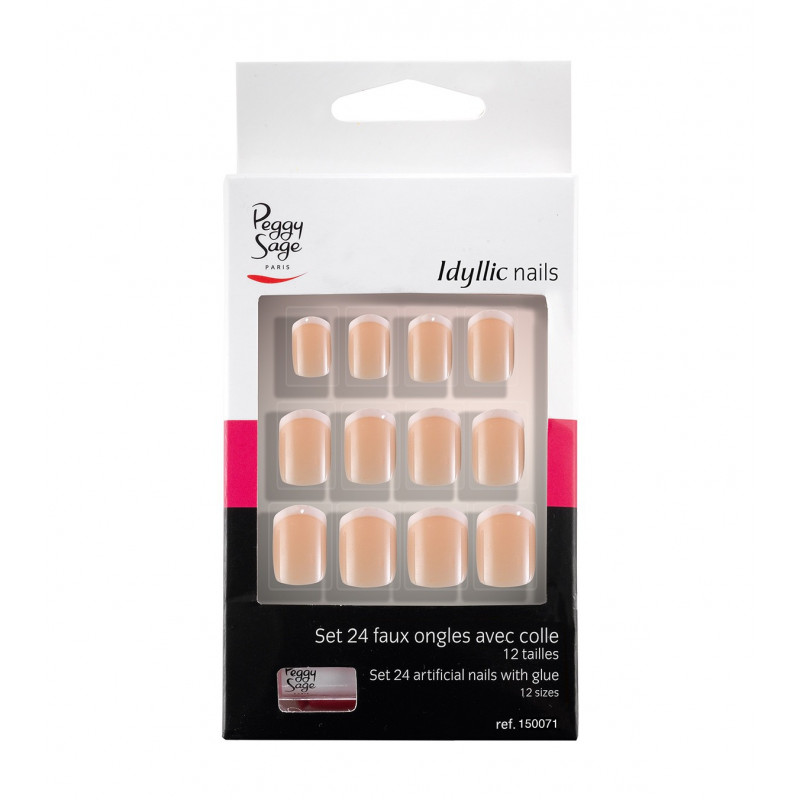 24 faux ongles Idyllic Nails French Fine 150071