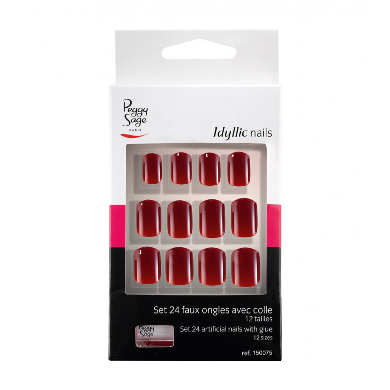 24 faux ongles Idyllic Nails Red 150075