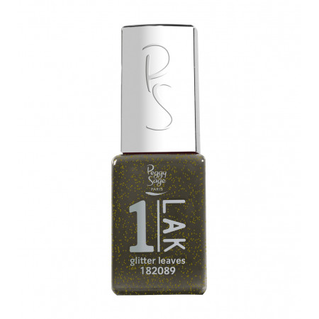 Vernis semi-permanent 1-LAK Glitter leaves 182089