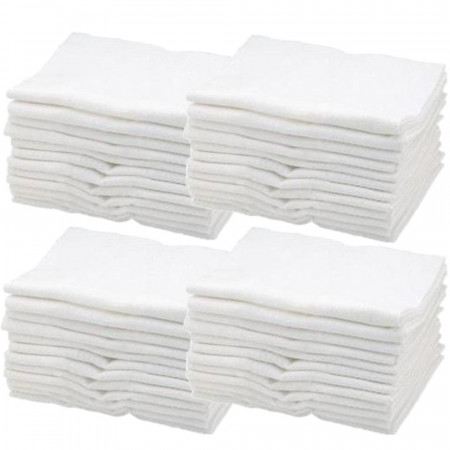 Serviettes éponge Grand Teint Blanches  (la douzaine)