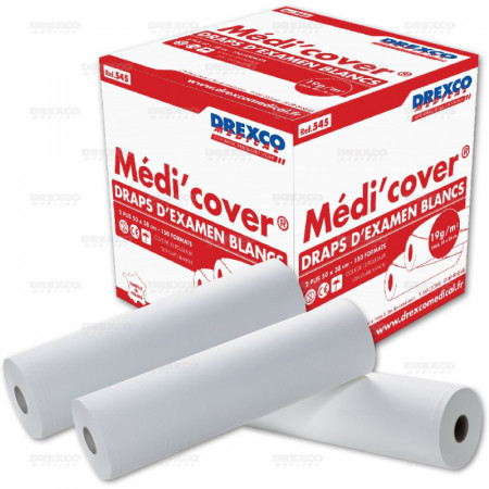 Drap d'examen 50cm carton de 12 rouleaux de 150