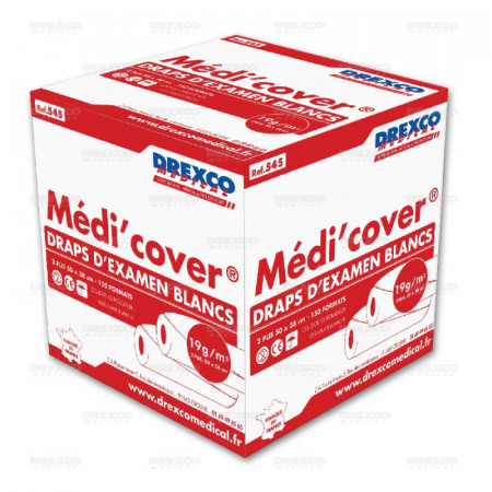 Drap d'examen 50cm carton de 12 rouleaux de 150