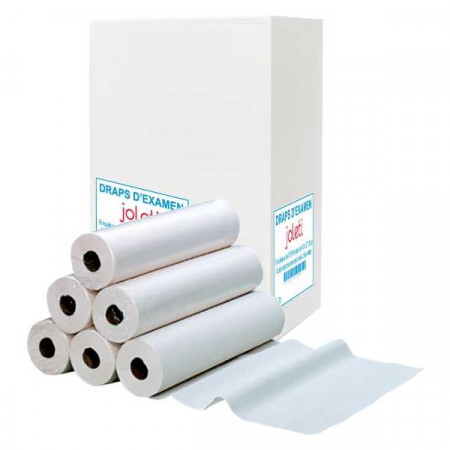 Drap d'examen 75cm carton de 6 rouleaux de 150