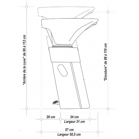 Colonne de Lavage Réglable