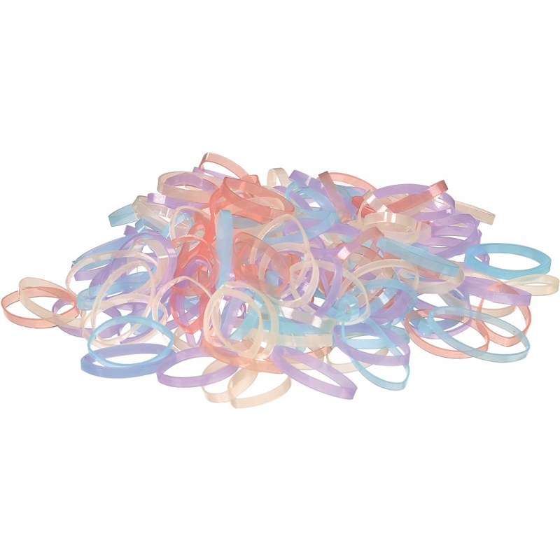 Elastiques Transparentes colorées Ø 15mm